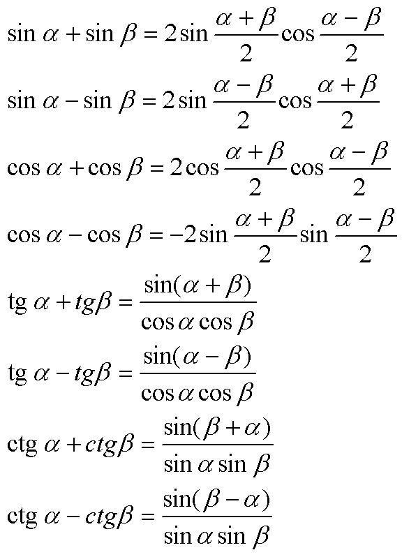 Тригонометрические формулы произведения. Тригонометрические формулы косинус Альфа + синус Альфа. Формула синус Альфа плюс бета. Формулы произведения тригонометрических функций тангенс. Cos2a формула через синус.